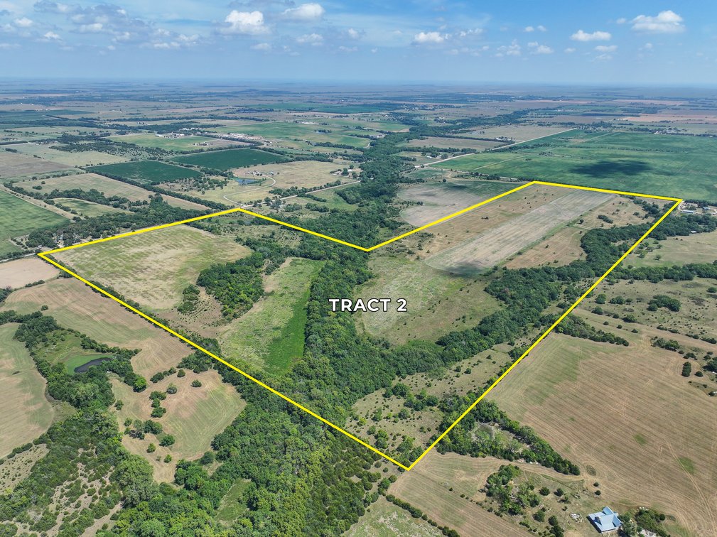 240+- Acres, 2 Tracts – Bird Creek, Tillable, Pasture, Pond, Trees, House & Hunting – Butler County, Kansas photo 2