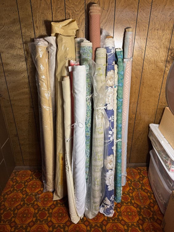 Large lot of Fabric Rolls