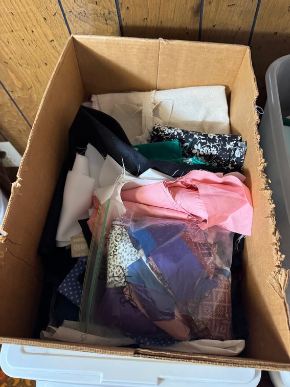 Large Lot of assorted fabric and Material photo 3