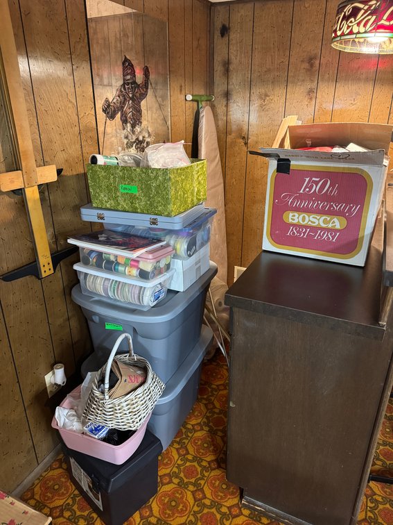 Large lot of sewing material and all contents of bar photo 2