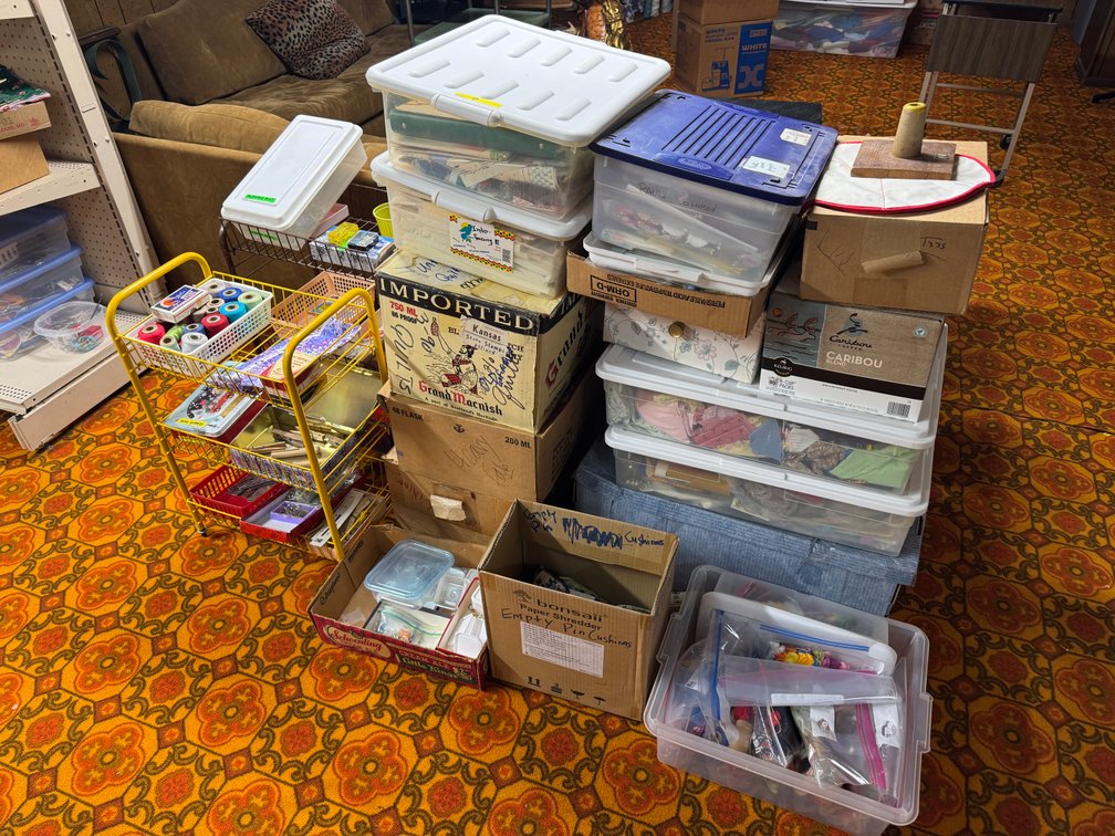 Large lot of sewing, crafts, patterns, etc.