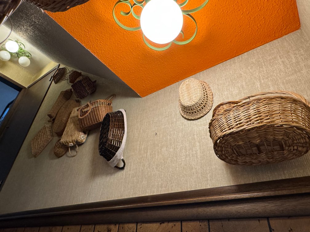 Whicker baskets in stairwell photo 2