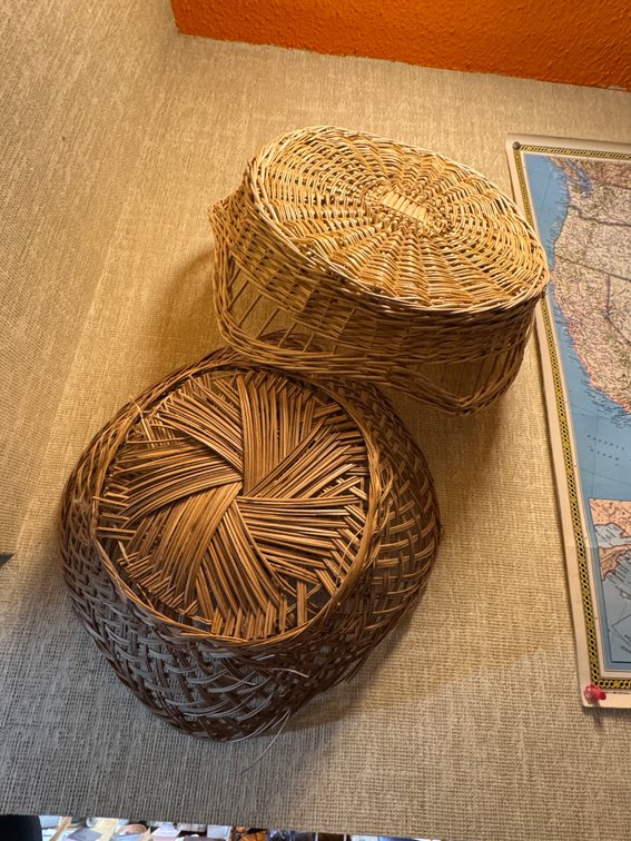 Whicker baskets in stairwell photo 3