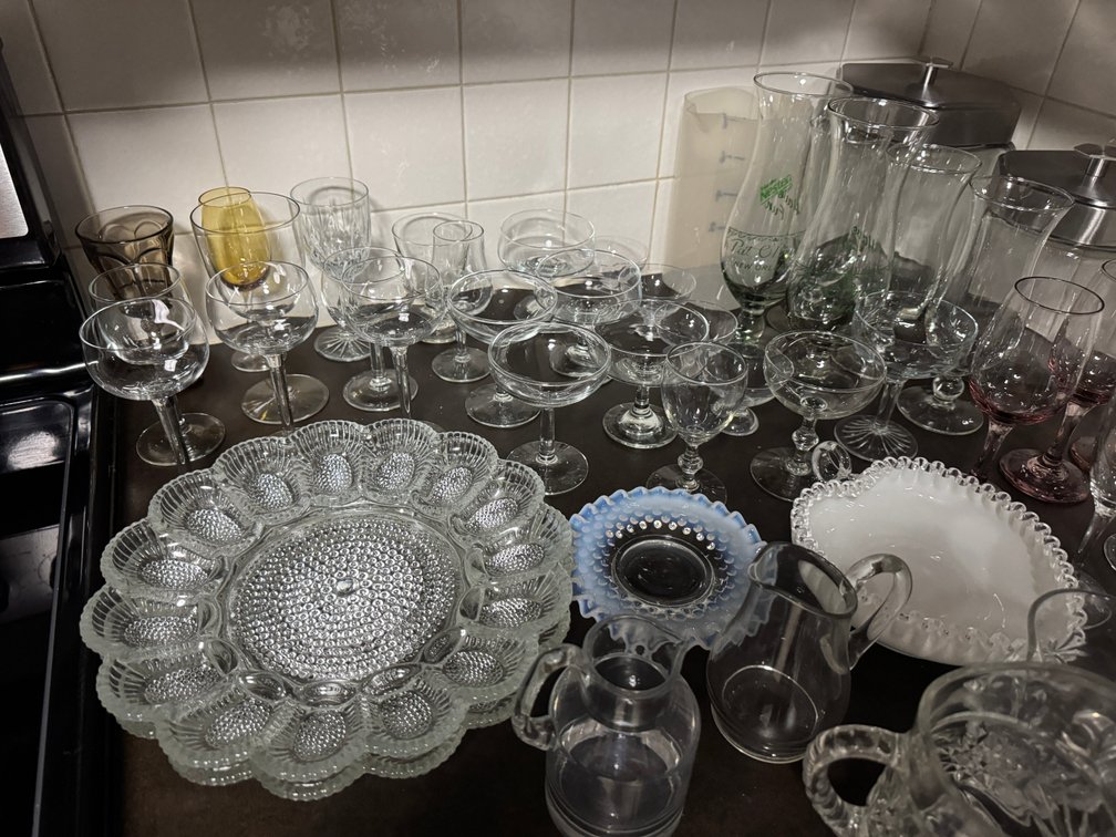Contents of Counter, Glassware, dishes, wine glasses photo 4