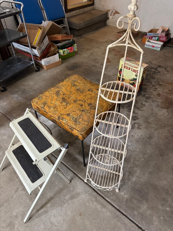 Stool, bench, and plant stand