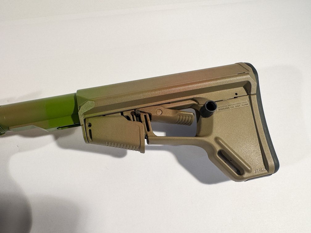 5.56 Nato Rifle with Peep Sight Folding Adjustable Stock photo 2