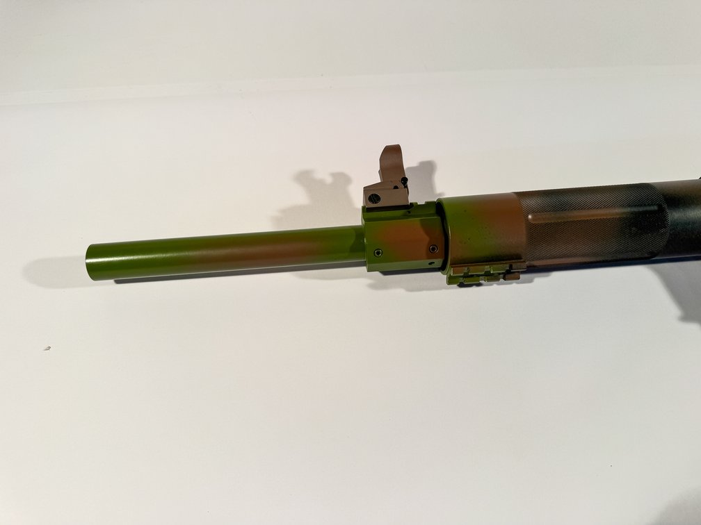 5.56 Nato Rifle with Peep Sight Folding Adjustable Stock photo 4