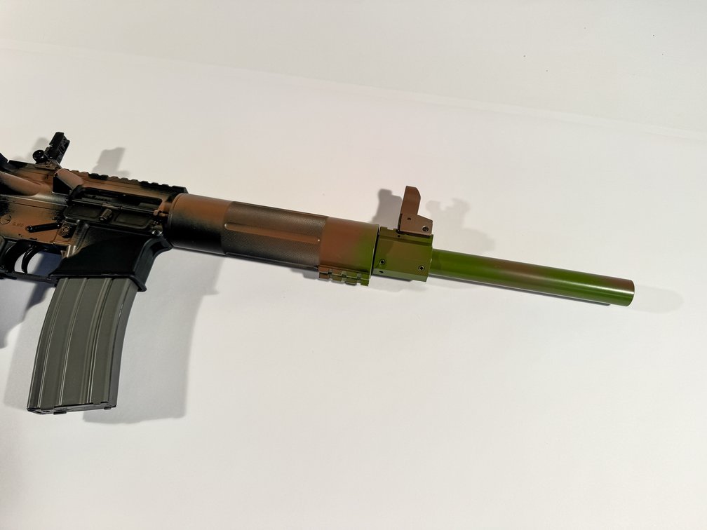5.56 Nato Rifle with Peep Sight Folding Adjustable Stock photo 7