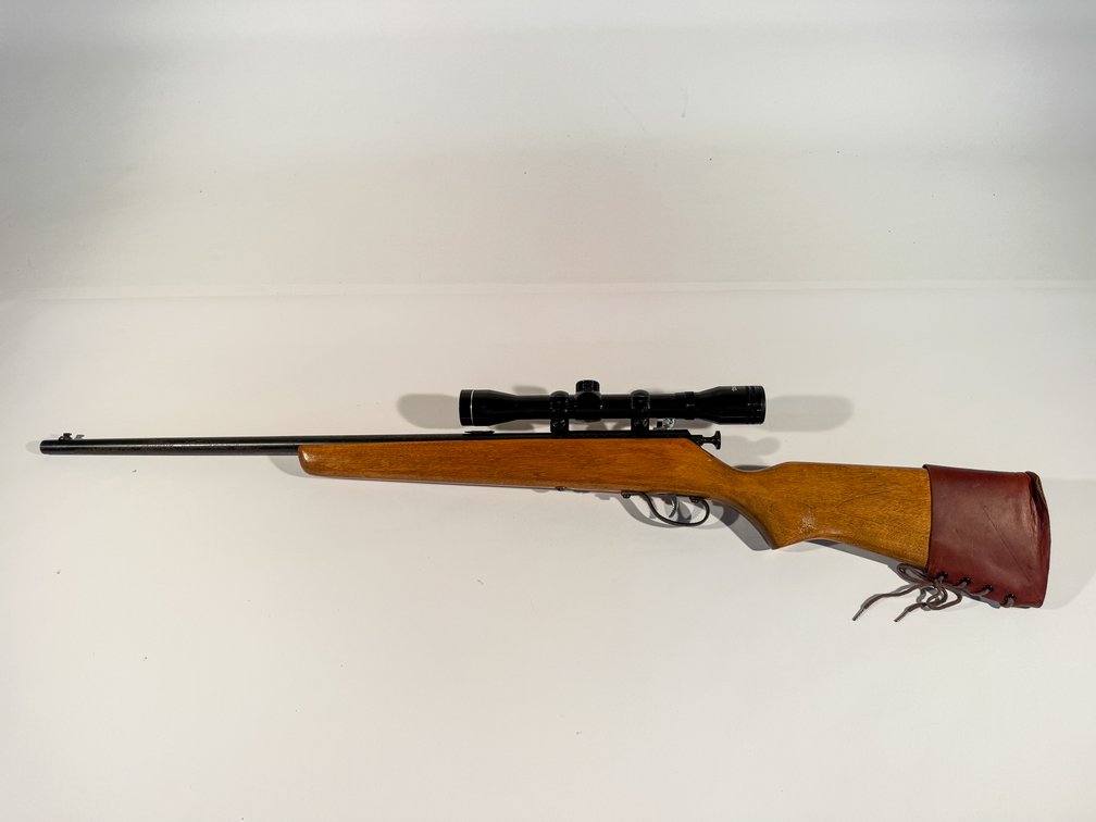 Sears Roebuck JC Higgins Model 41 22 S/L/LR Bolt Action Rifle SN 10319770 with Tasco 4x-32 Scope photo 6