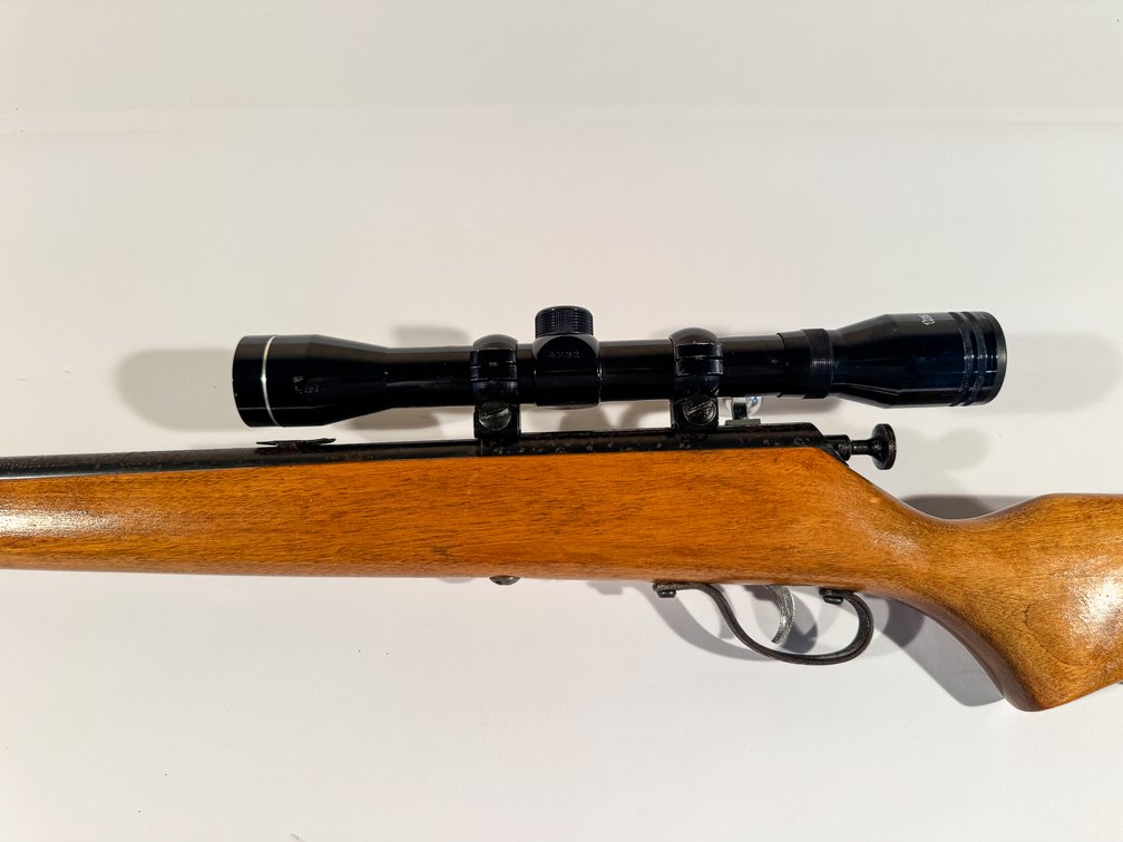 Sears Roebuck JC Higgins Model 41 22 S/L/LR Bolt Action Rifle SN 10319770 with Tasco 4x-32 Scope photo 7