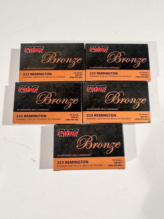 100 Rounds PMC Bronze 223 Rem