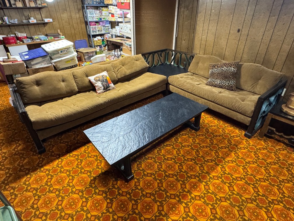 Sectional Couch and Coffee table, 115x89" Couch, 54x22" table photo 4