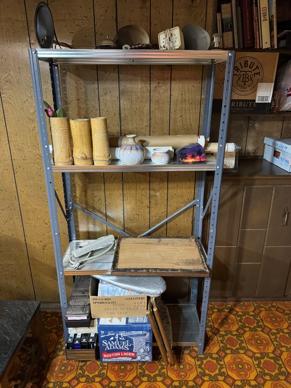 Shelf and Contents, Décor, Old Tapes,