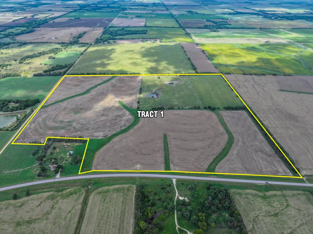 Tract 1 – 147+- Acres: Tillable Farmland & Native Pasture