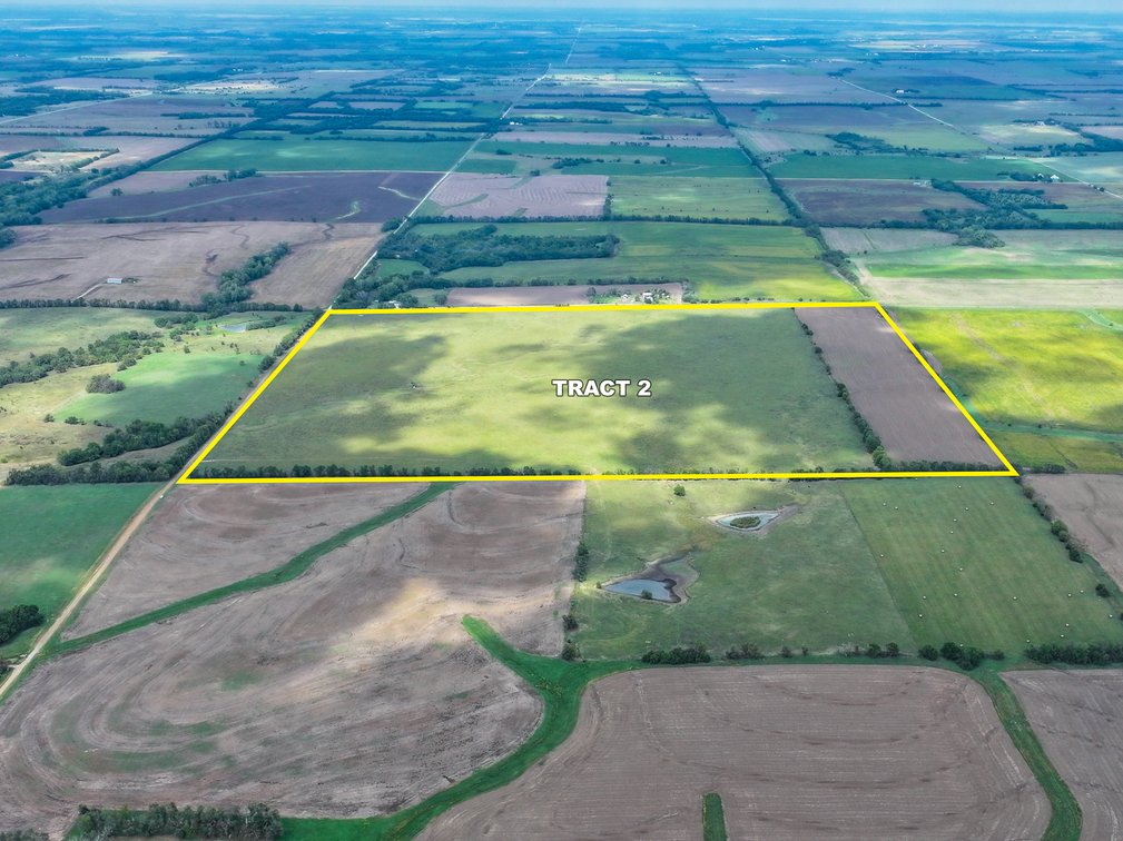 Tract 2 – 160+- Acres: Native Pasture & Tillable Ground