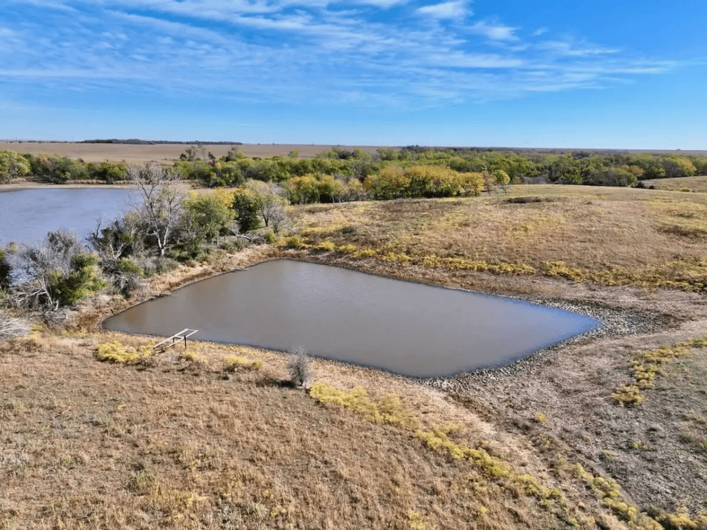 308 Acres in Butler County Kansas: Watershed Lake, Ponds, Pasture, Creek & Timber  photo 4