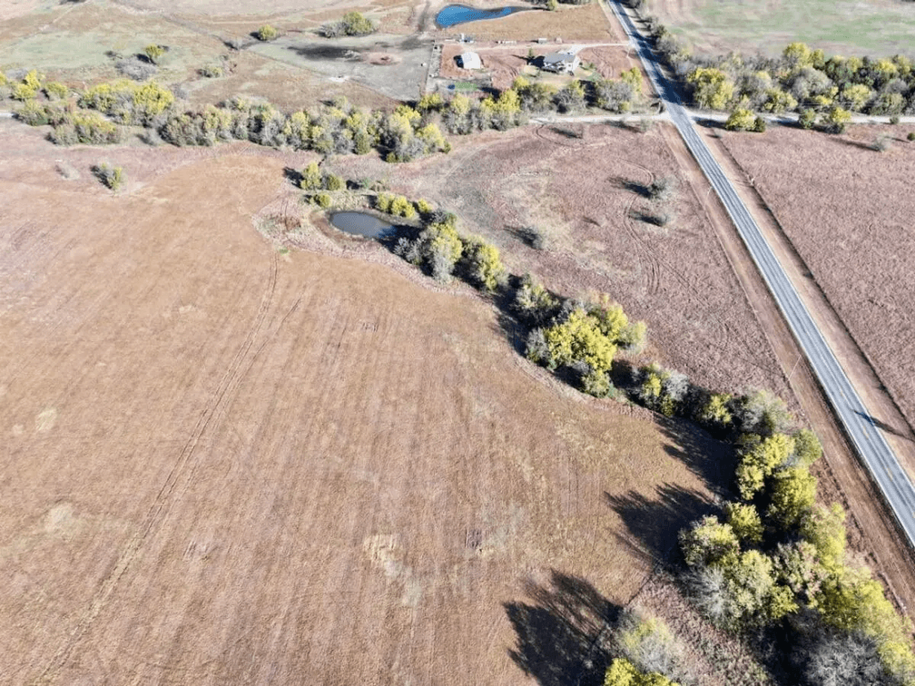 7.4 Acres Between El Dorado & Leon, Kansas on Bluestem Rd – Pond, Trees, Pasture, Blacktop Frontage photo 1