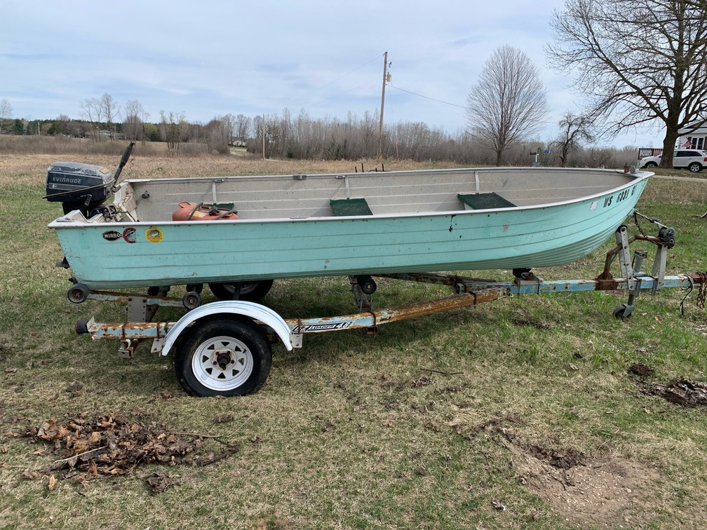 Boat- 14’, Trailer, Motor, Gas Can