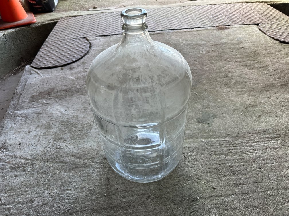 5 Gallon Clear Checkered Pattern Bottle