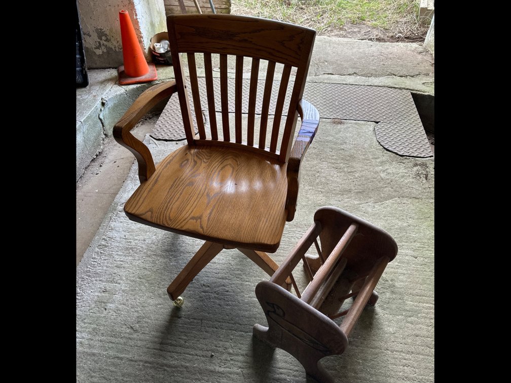 Wood Chair, Magazine Rack