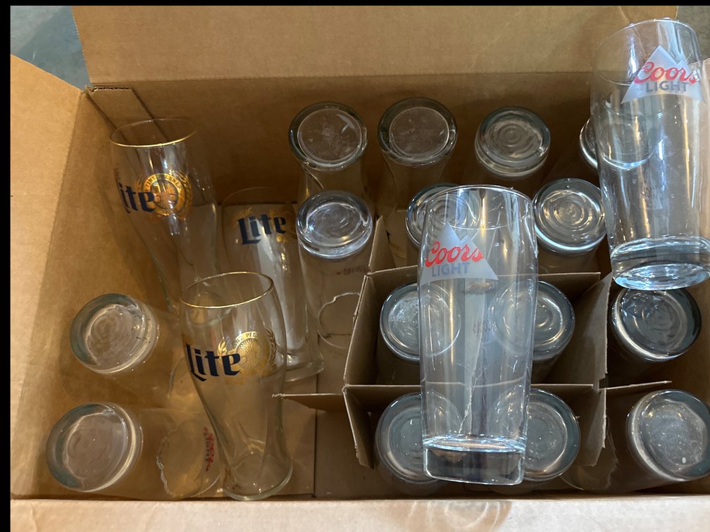 Coors and Lite Beer Glasses-20 Total
