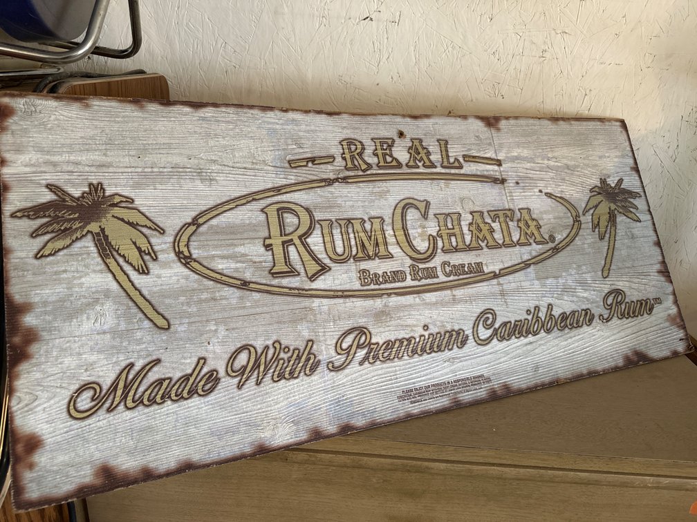 Rum Chata Wood Sign