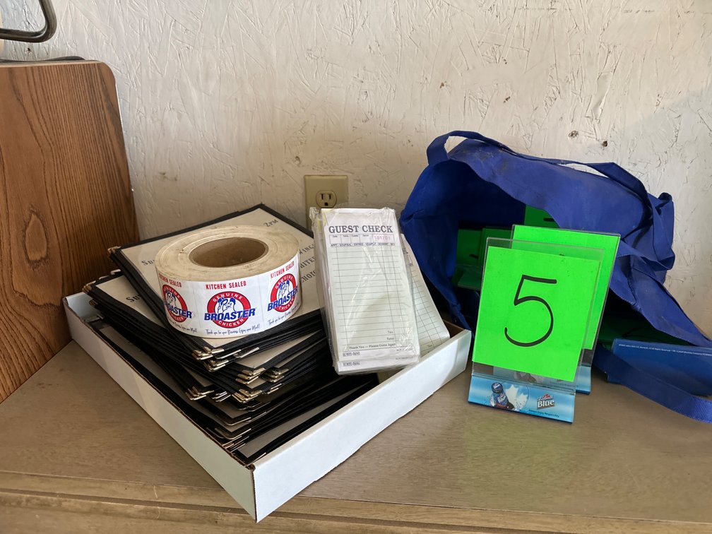 Menus, Guest Checks, Table Numbers