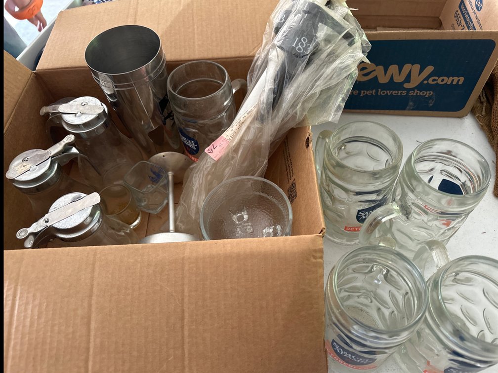 Samuel Adams Mugs, Syrup Pitchers