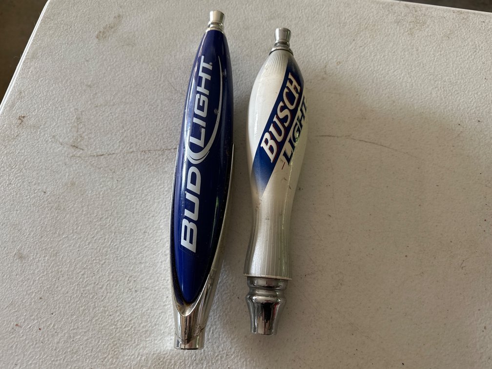Bud and Busch Lite Tap Handles