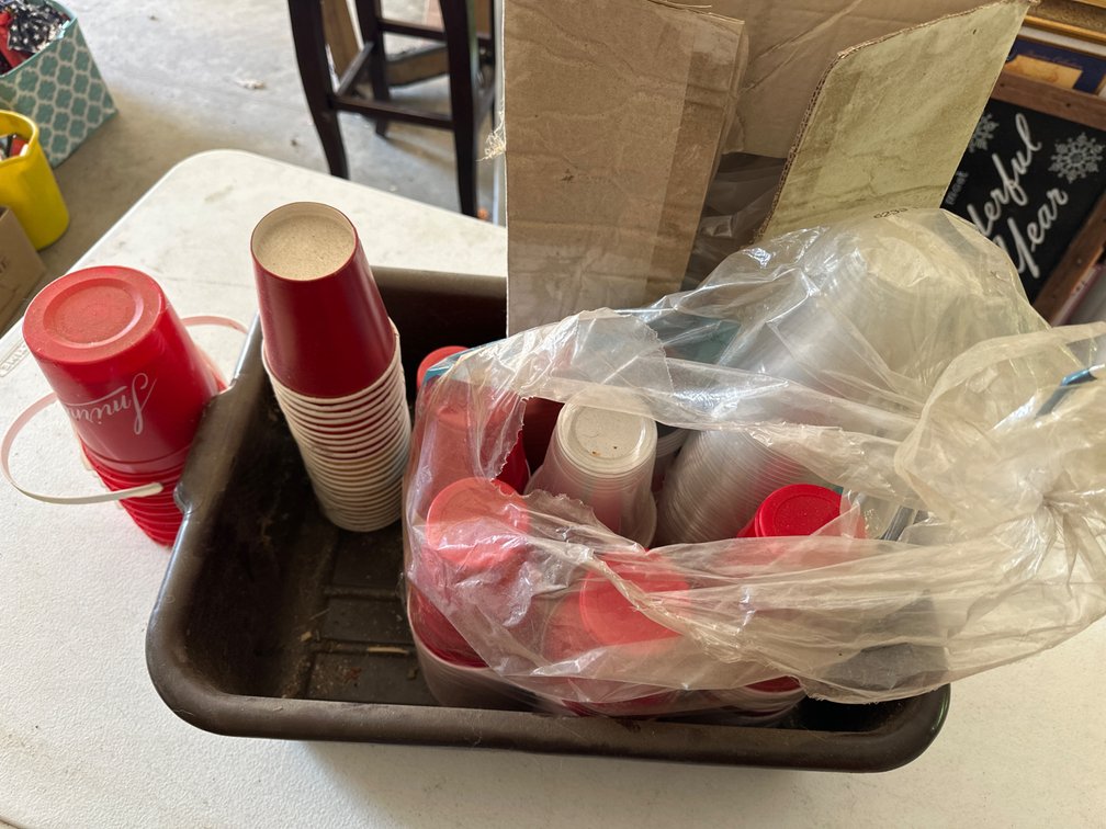 Plastic Cups, Smirnoff Pails