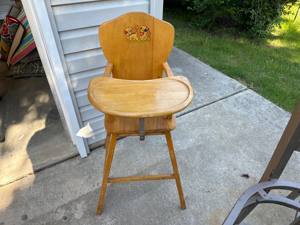 Vintage Wood High Chair