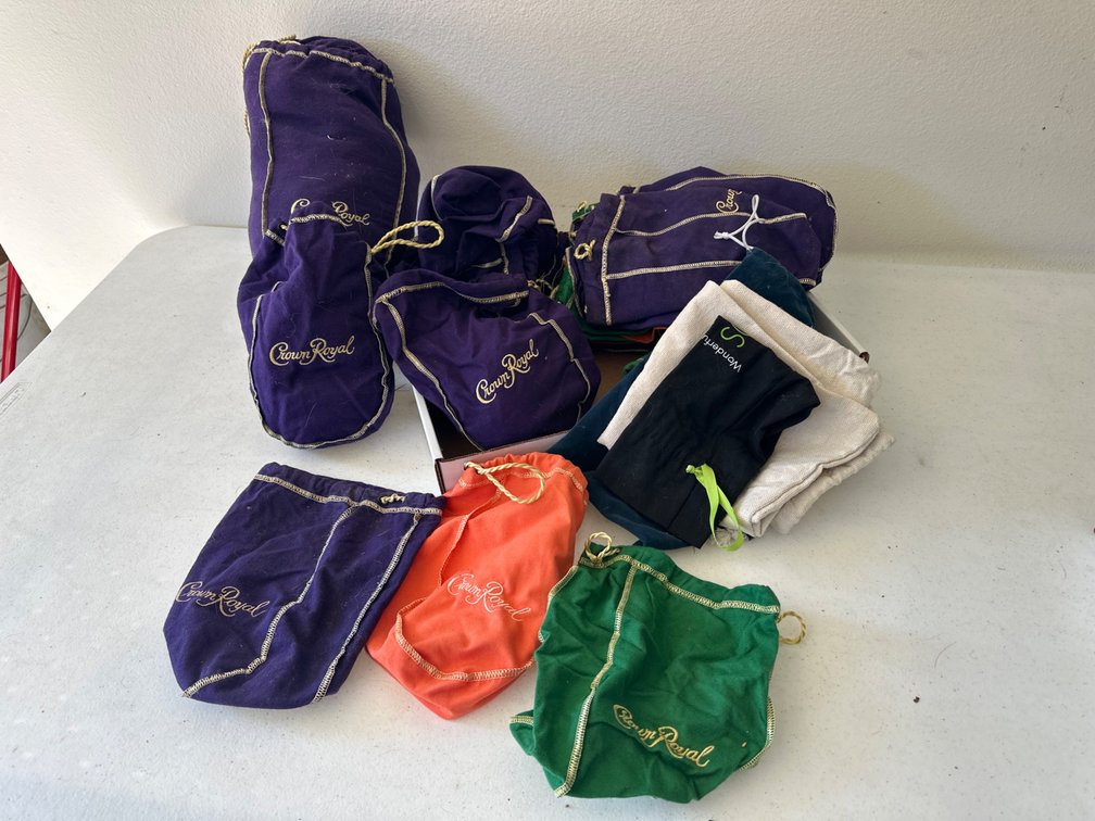 Numerous Crown Royal Bags