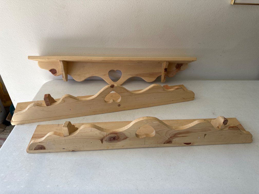 3 Wood Shelves-36” Long