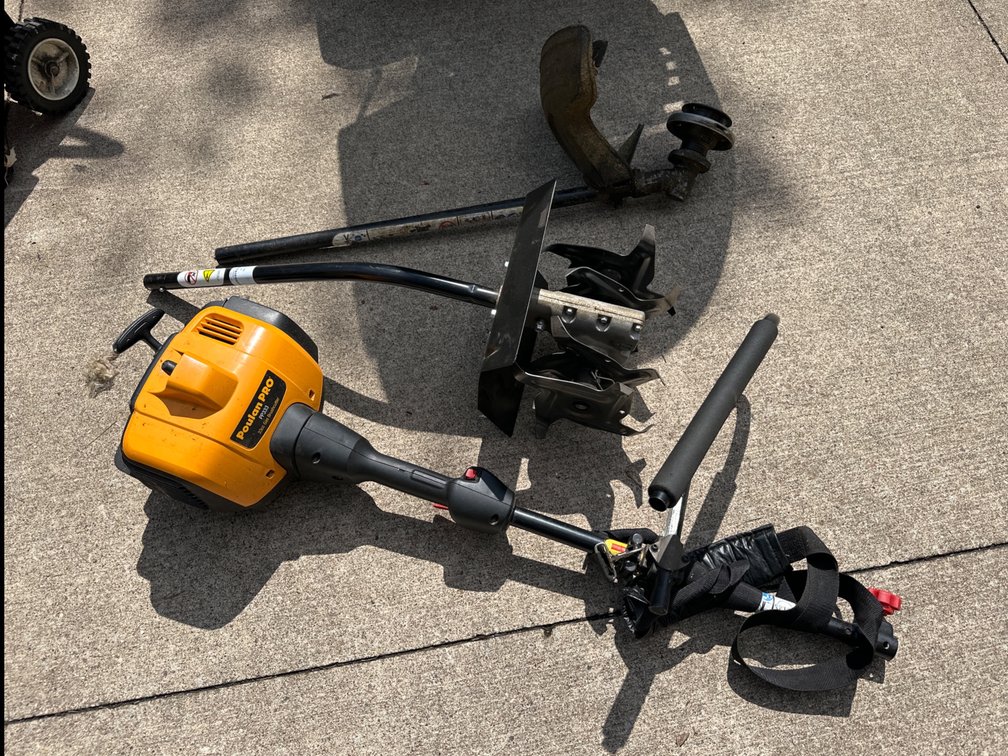 Poulan Pro Brush Cutter, Tiller Attachment