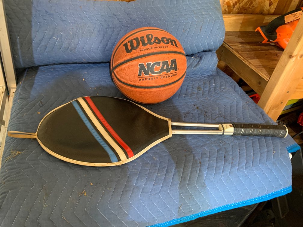 Basketball, Tennis Racket, Net