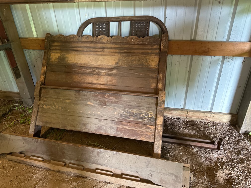 Old Bed Frames, Wood and Metal