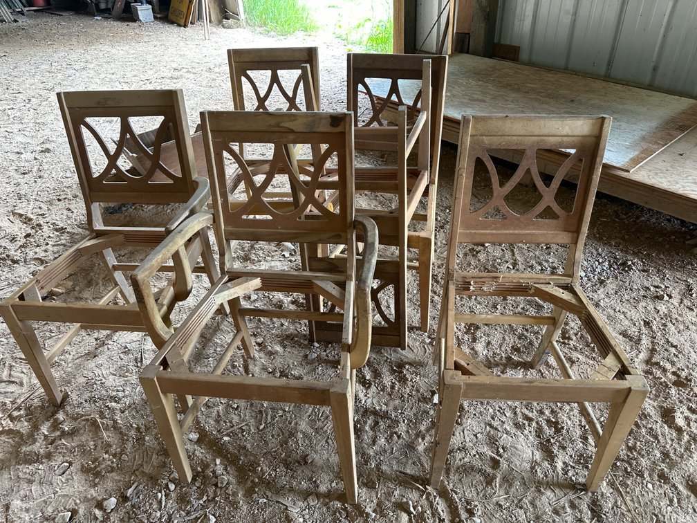 6 Wood Chairs-No Seats