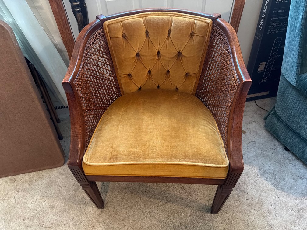 Vintage Wicker Side Chair