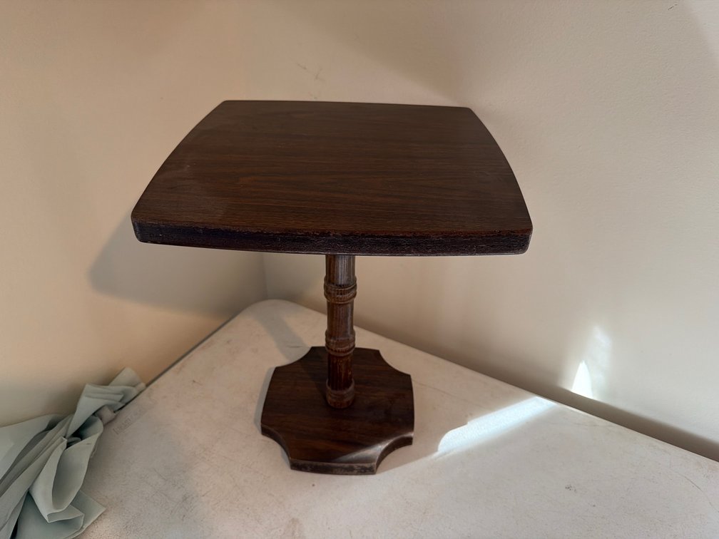 Small Wood Table - 17.5” Tall
