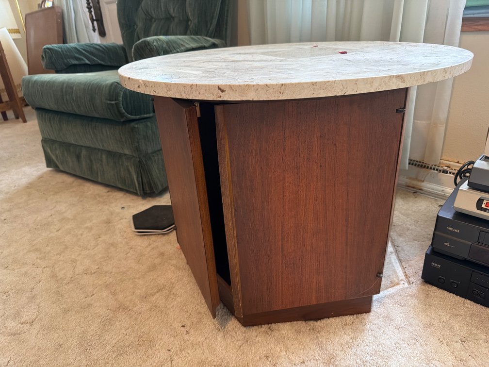Marble Top End Table