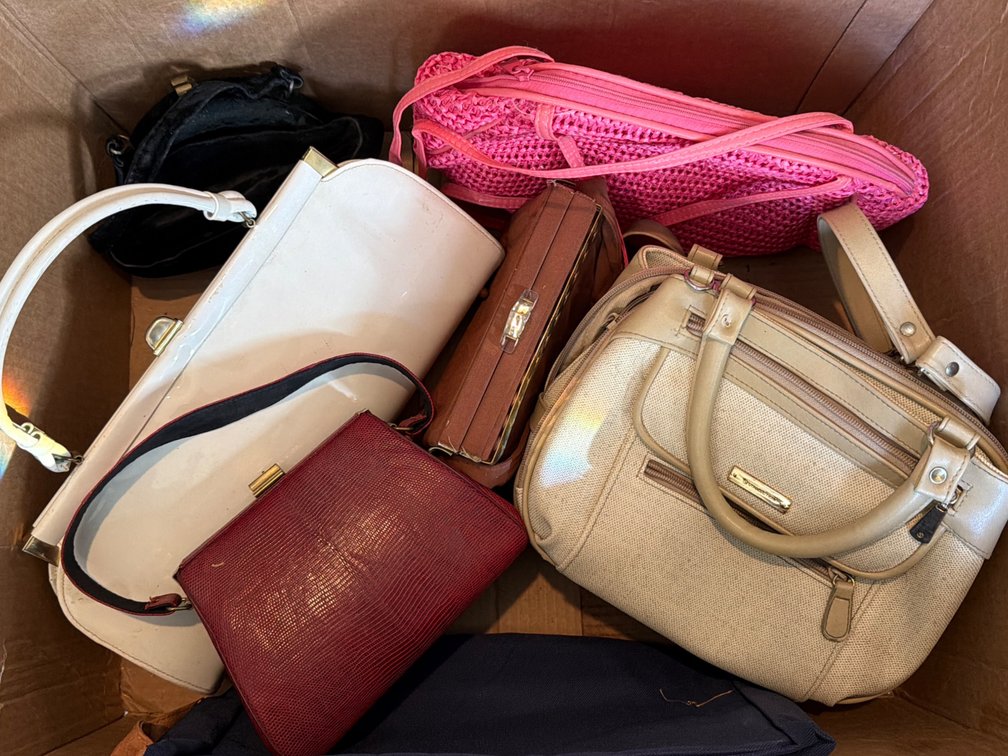 Box of Vintage Handbags