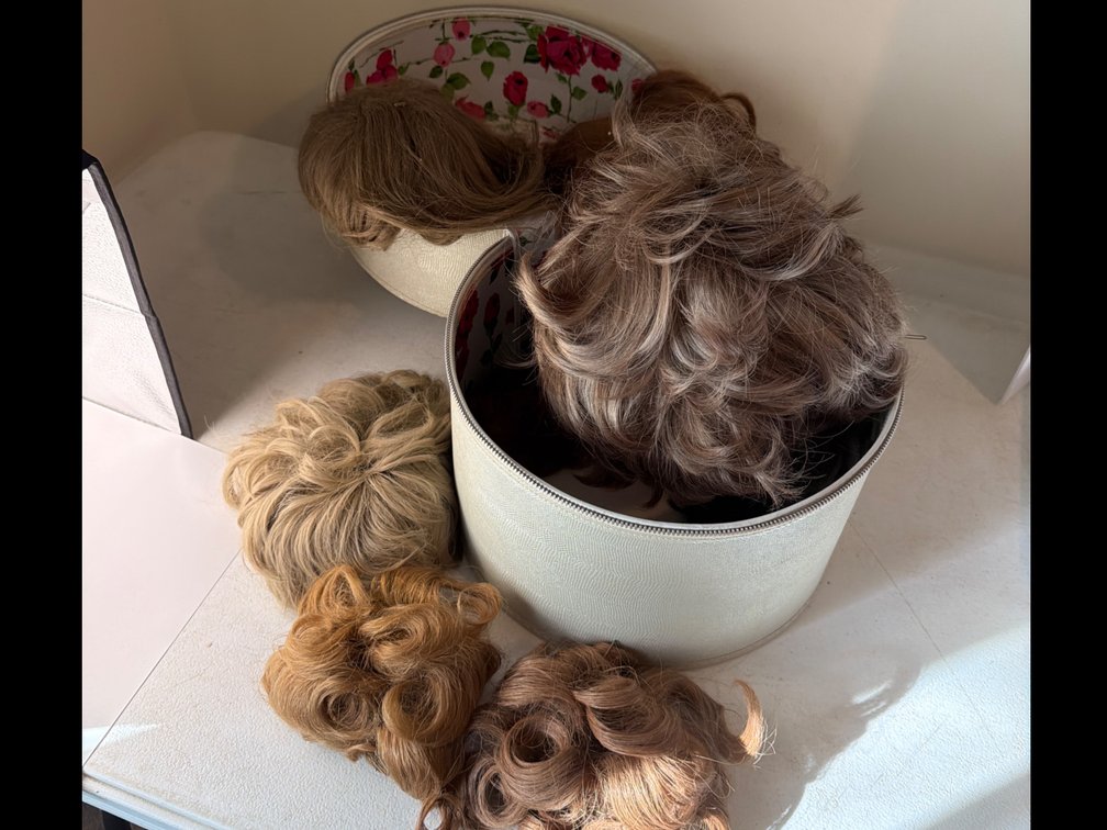 Wigs, Vintage Wig Box, Hair Pieces
