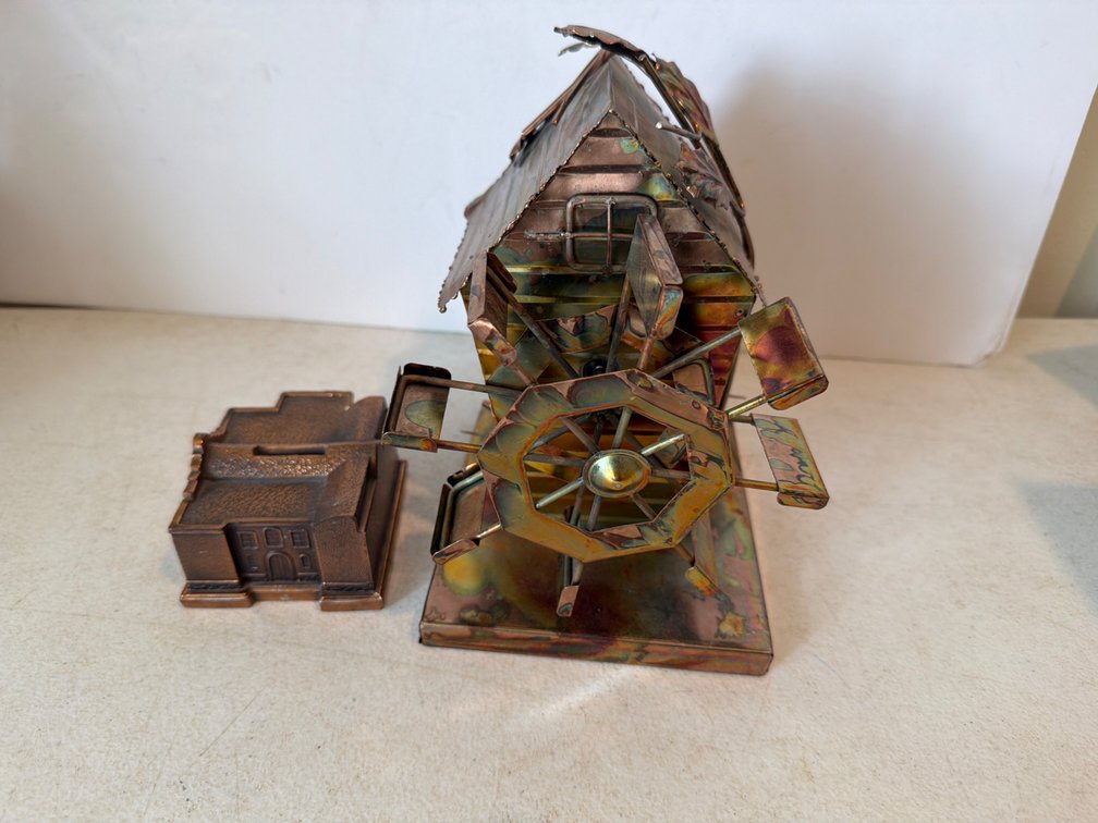 Home on the Range-Metal Windmill Music Box, Alamo Bank