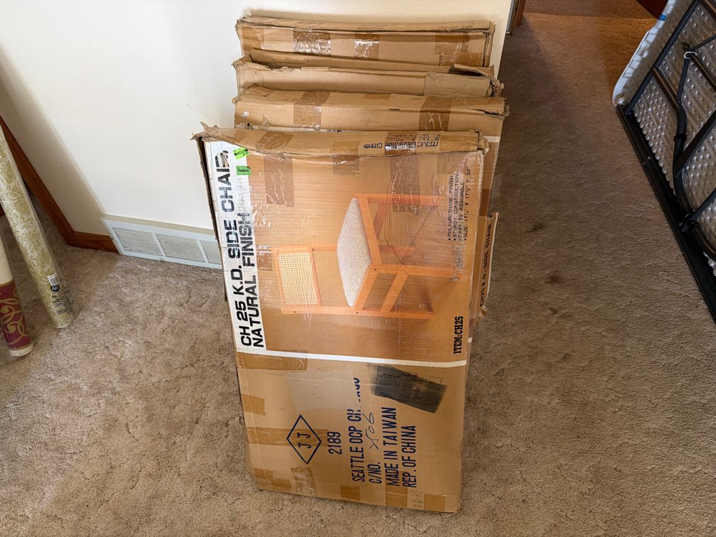 Natural Finish Side Chairs in Box-3 Unopened