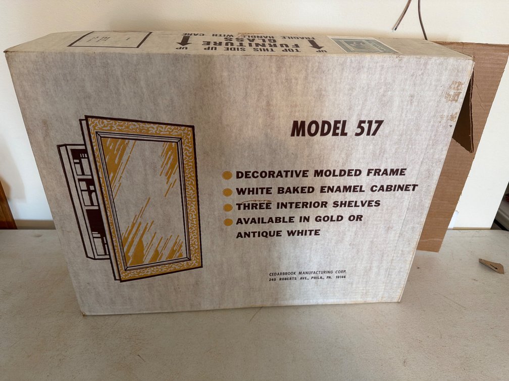 Vintage Decorative Framed Cabinet-In Box, Appears New
