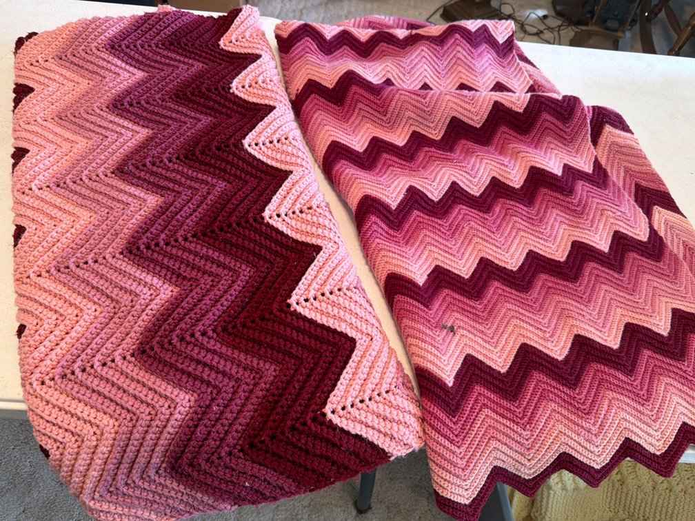 (2) Matching Color Aghans-Approx. 60” X 42”
