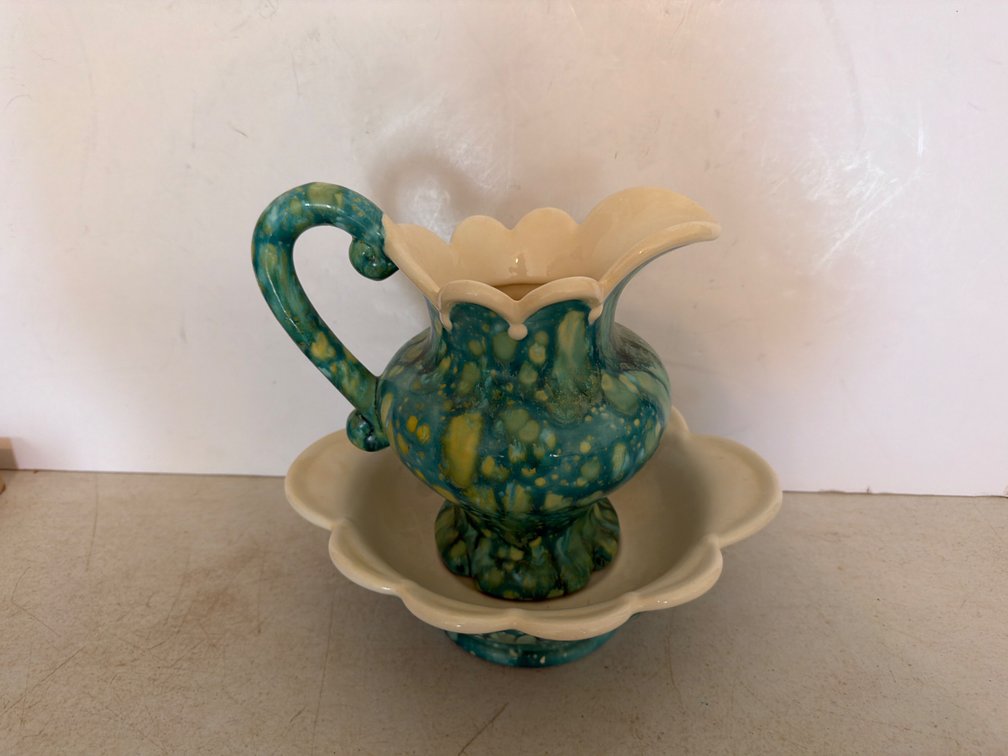 Ceramic Pitcher and Bowl
