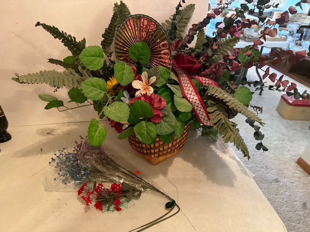 Basket with Florals, Floral Pieces