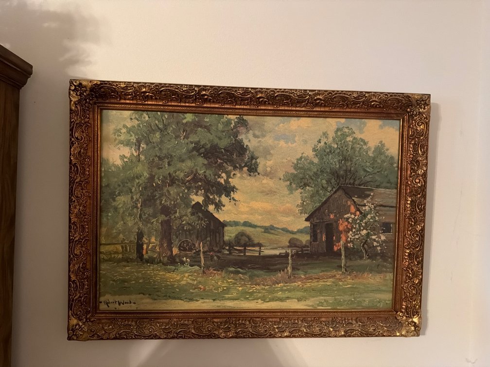 Vintage Robert Woods Framed Picture-29” X 41”