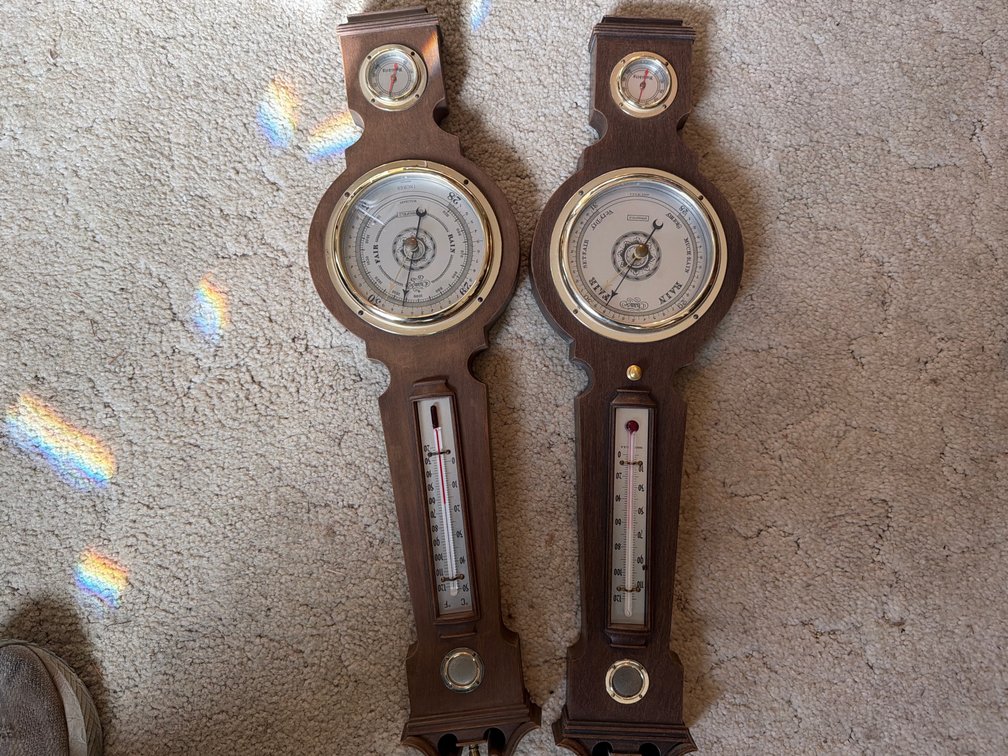Pair of Vintage Barometers-Wall
